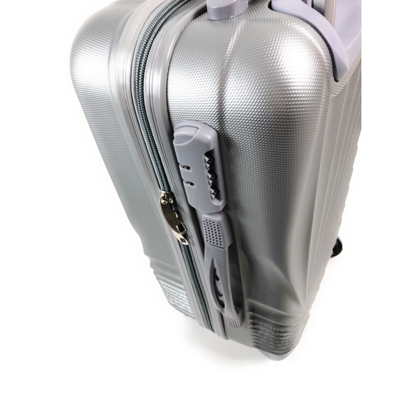 Hardside Spinner Luggage 20-Inch Carry On (Silver) - Picture 5 of 6